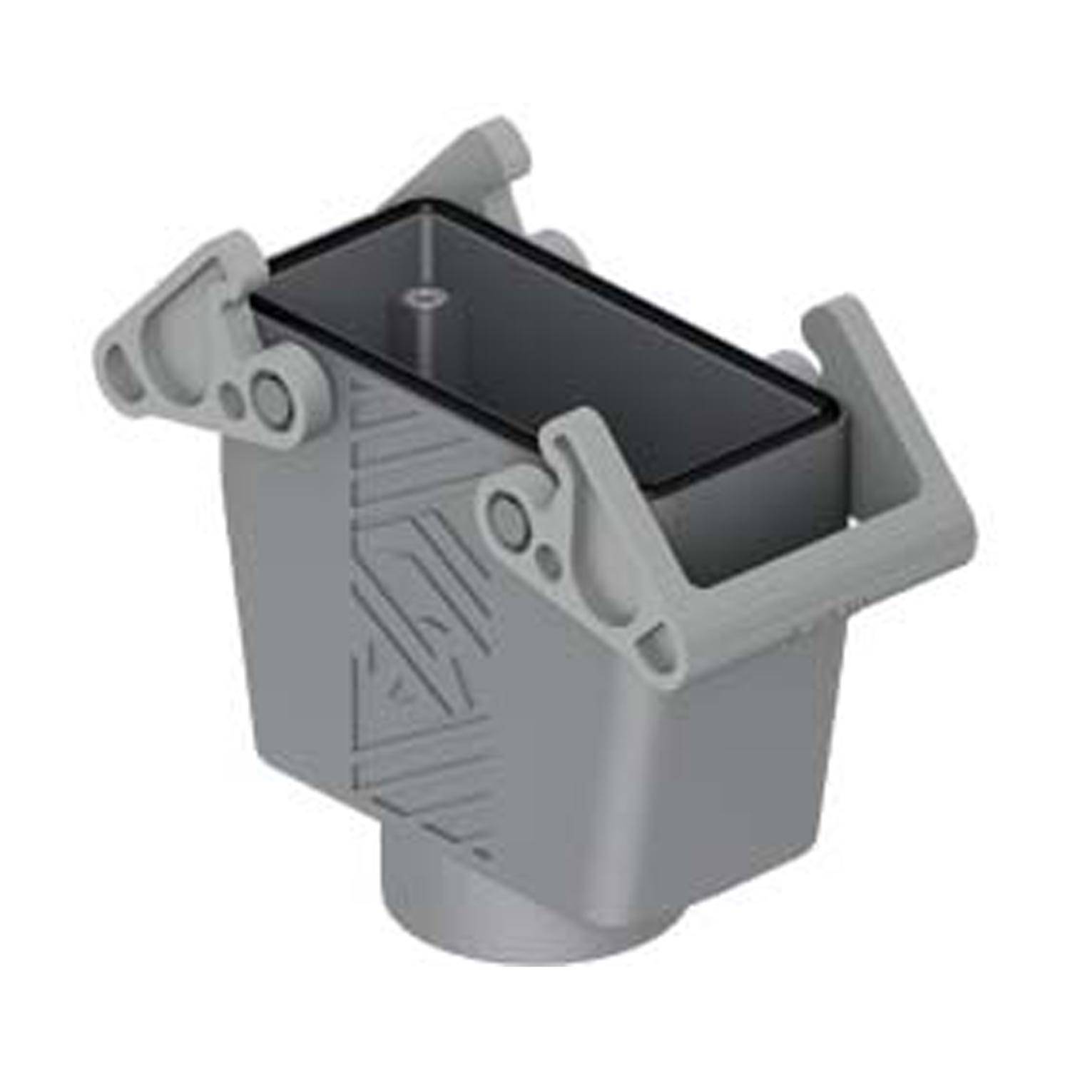 Kupplungsgehäuse, hoch, Größe 77.27, T-Type Kunststoff, 2 Bügel, 1xM32 gerade - 5 Stück