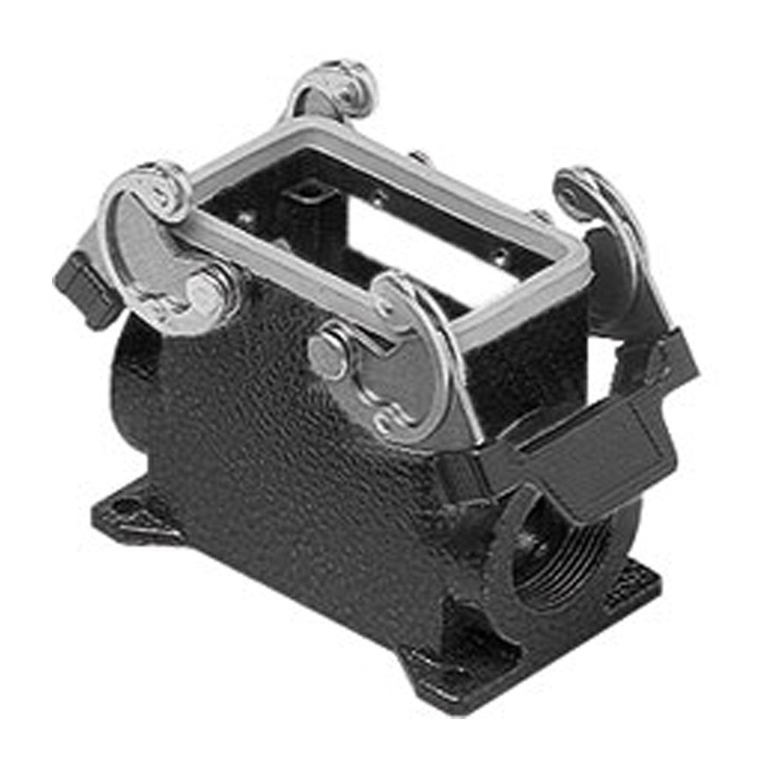 Sockelgehäuse, hoch, Größe 57.27, W-Type Alu, 2 Bügel, 1xM32 seitlich - 5 Stück