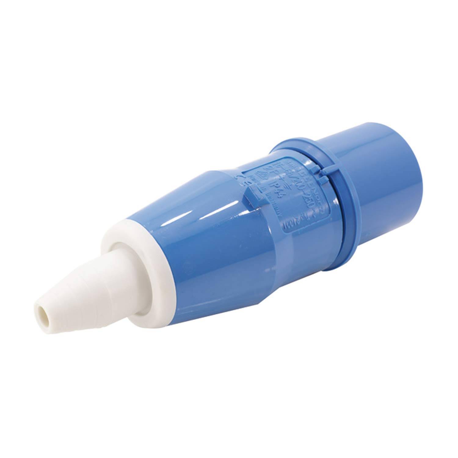 16 Ampere CEE Steckverbinder 3-polig (2P+PE) Stift, Kodierung 6h himmelblau RAL 5015 200/250V Frequenz 50 und 60Hz - 1