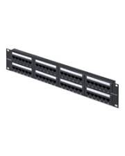 StarTech.com 2U Rackmount Cat6 Patch Panel RJ45 UTP 110 Punch-Down Cat 6 Ethernet KVM-Umschalter 48-Port RJ-45 Rack-Modul 2 HE