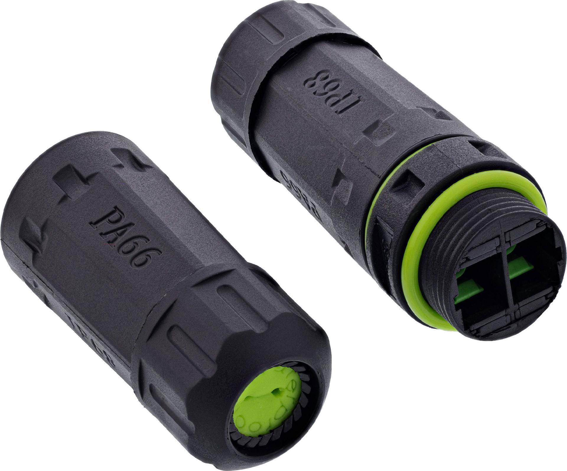 InLine LWL-Kupplung SC IP68 2x2 SC Buchse Outdoor M20 (69927F)