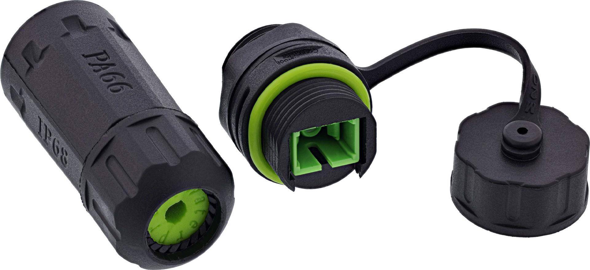 InLine LWL-Kabelkupplung SC kurz IP68 2x SC Buchse M20 (69927E)