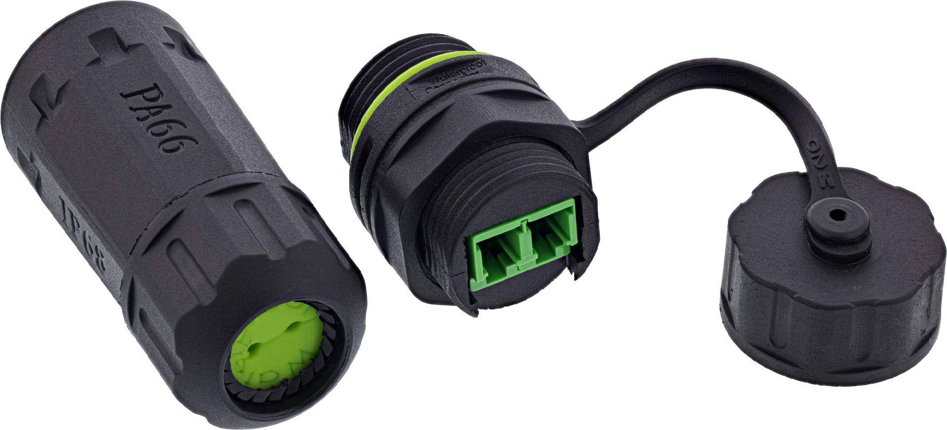 InLine LWL-Kabelkupplung LC kurz IP68 2x2 LC Buchse M20 (69927C)