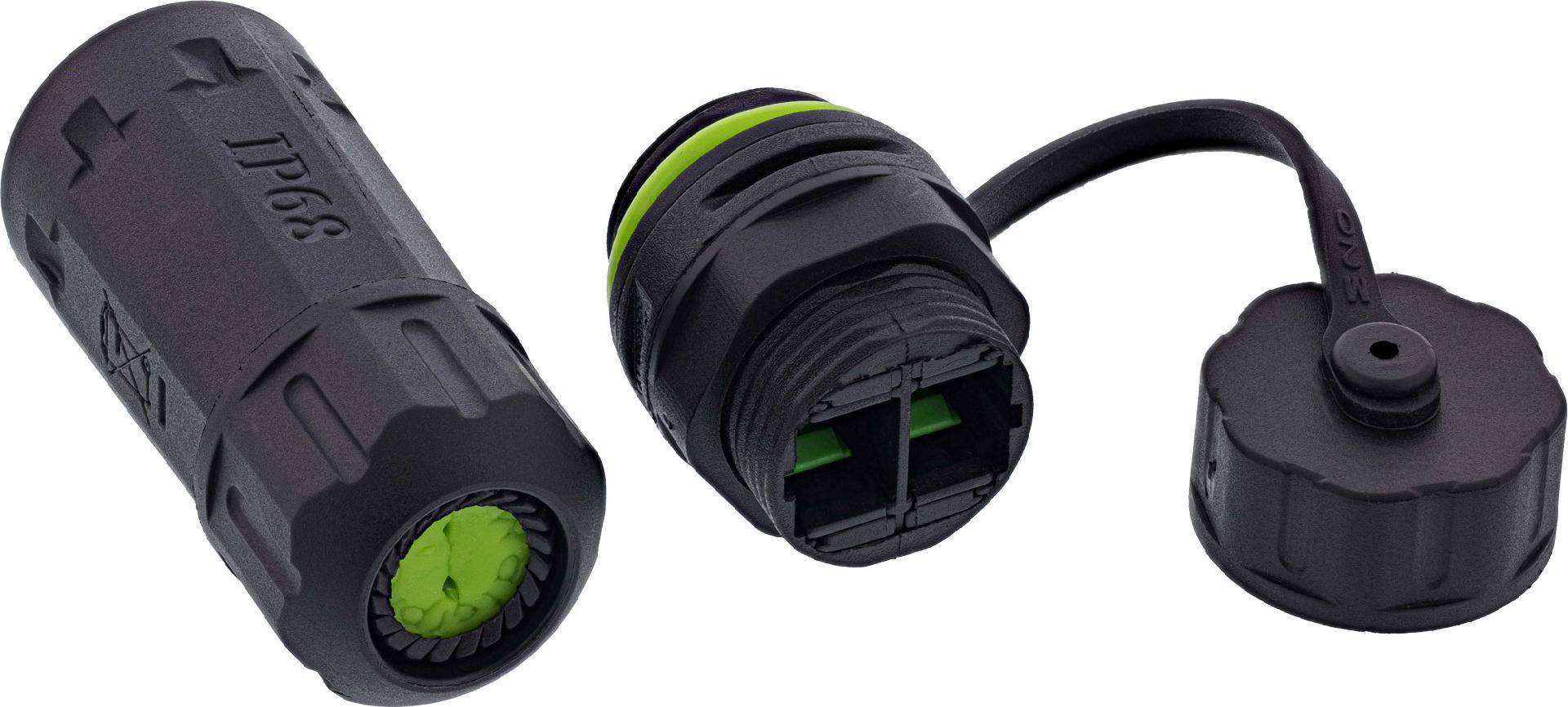 InLine LWL-Kabelkupplung SC kurz IP68 2x2 SC Buchse M20 (69927G)