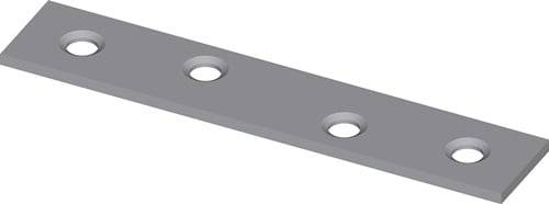 HOHAGE Verbindungsblech L.50 mm B.15 mm S.1,8 mm Stahl blau chromatiert - 525045