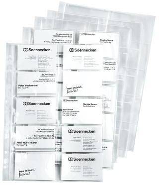 Soennecken Visitenkarten- Prospekthülle 1611 10 St./Pack.