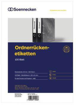Soennecken Ordneretikett 66309 breit/kurz sk weiß 400 St./Pack.