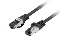Lanberg Patchkabel CAT.8.1 S/FTP LSZH CU 0,5m Fluke Zert. sw - Kabel - Netzwerk