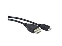 Lanberg USB Micro M ->USB-A F 2.0 Kabel OTG sw OEM - Kabel - Digital/Daten