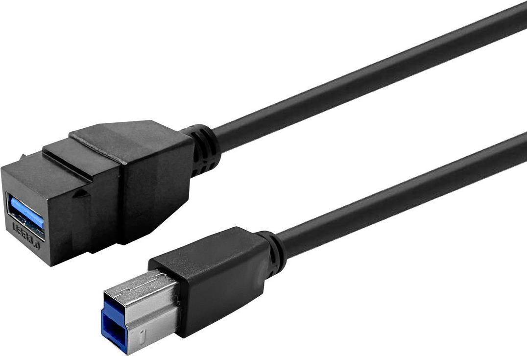 VivoLink Keystone Black USB3.0 A-Female to B-Male (PROKEYUSB3AFBM1B)