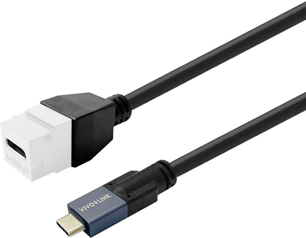 VivoLink Keystone White USB-C female to male (PROKEYUSBCFM1W)