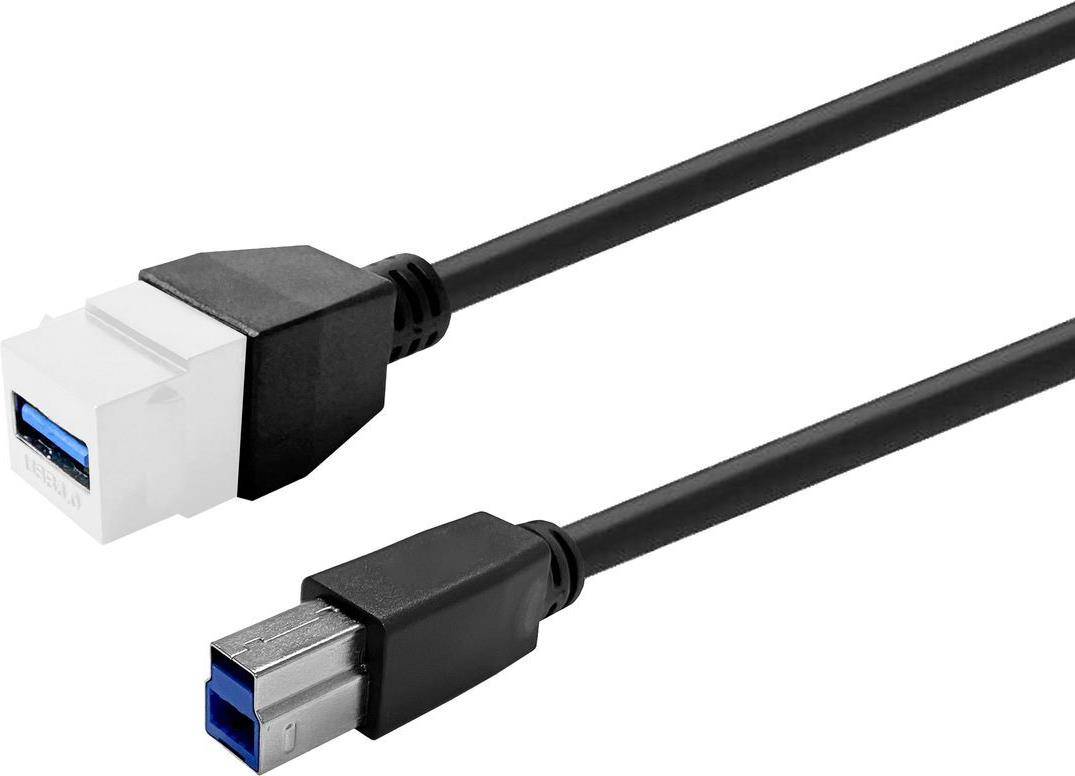 VivoLink Keystone White USB3.0 A-Female to B-Male (PROKEYUSB3AFBM3W)