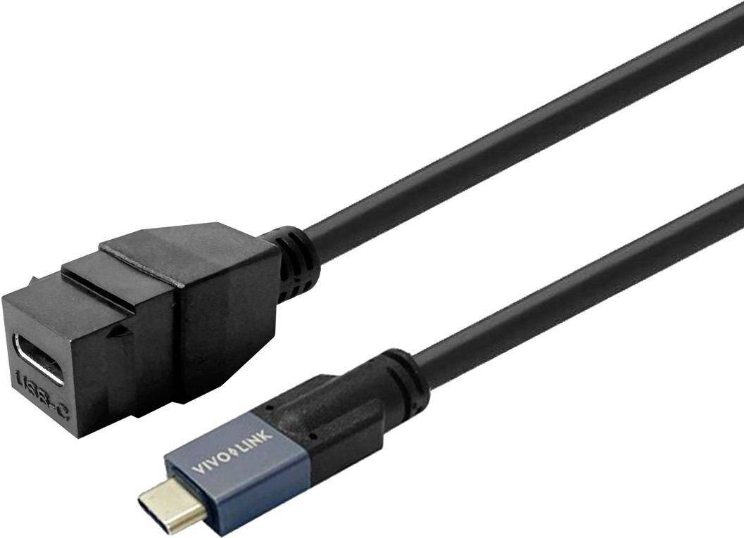 VivoLink Keystone Black USB-C female to male (PROKEYUSBCFM1B)