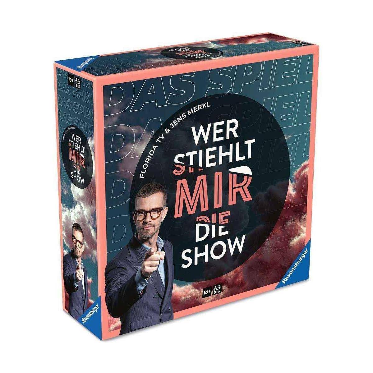 Spielschachtel mit dem Titel „Wer stiehlt mir die Show?