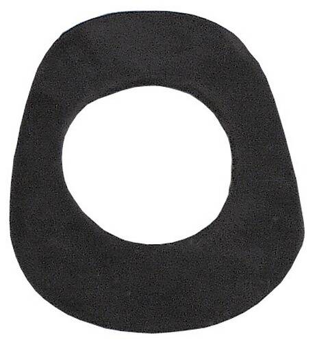Ein schwarzes, toroidales Dichtungselement mit glatter, gerundeter Außenkante und einer kreisförmigen Innenöffnung, vorgesehen zum Abdichten.