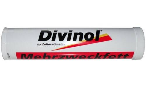 Ein Behälter mit der Aufschrift „Divinol Mehrzweckfett