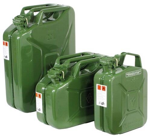 Benzinkanister 10 l, gelb (RAL 1018), TÜV/GS/UN-Zulassung