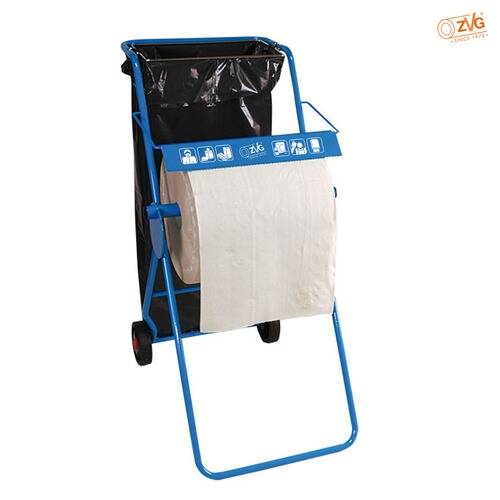 Bodenständer für Putztuchrolle mit Abfallsackhalterung