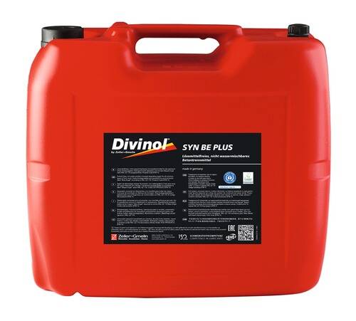 Ein roter Behälter mit der Bezeichnung „Divinol SYN BE PLUS