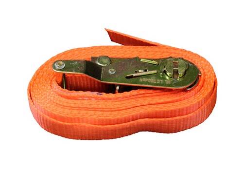 Gurtklemmen-Zurrgurt,25 mm,5 m,orange 350 daN in der Umreifung