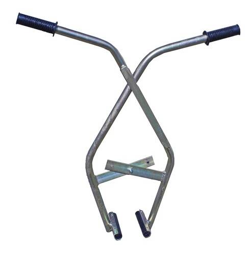 Metallwerkzeug mit zwei Griffen, das einer Zange ähnelt und zum Heben von Baumstämmen oder Baumstämmen verwendet wird.