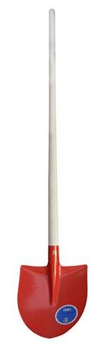 Ein weißer Holzschlägel mit einer glatten, zylindrischen Form und einer leichten Verjüngung zur Spitze hin.