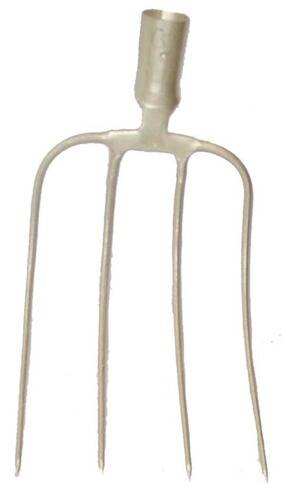 Eine zweizackige Küchengabel mit einem dritten Zacken in der Mitte, die eine optische Täuschung erzeugt und die Gabel wie eine dreizackige Gabel aussehen lässt.