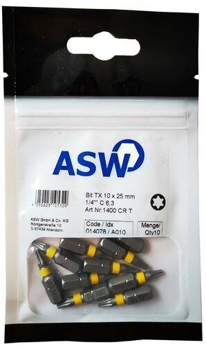 Paket mit Bezeichnung „ASW