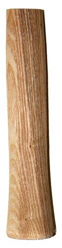 Ein Holzpfosten mit sichtbarer Maserung und zylindrischer Form, der für den Bau oder Zaun verwendet wird.