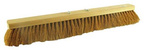 Saalbesen, Kokos 6 x 58 Reihen, 1000 mm, mit Metallstielhalterung, Flachholz