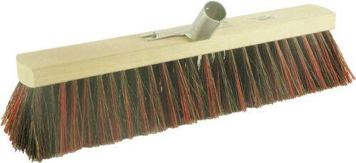 Südharzer Besen Arenga/ Elaston, 6 x 34 Reihen, 600 mm, mit Metallstielhalterung, Flachholz