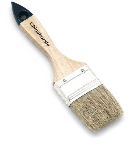Ein Pinsel mit Naturborsten, mit der Bezeichnung „Chinaborste