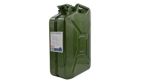 MMXX Kraftstoffkanister 20 l, olivgrün, Stahl 347 x 171 x 469 mm, UN3A1 zertifiziert