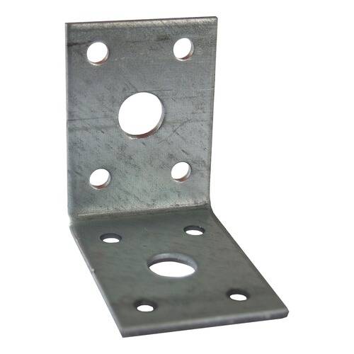 Metall-L-Winkel mit fünf Bohrungen; wird zum Verbinden von Oberflächen in einem rechten Winkel verwendet.