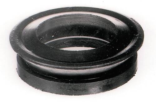 Eine schwarze Gummi-Dichtung mit kreisförmiger Form, die zum Abdichten von Verbindungen oder zur Verhinderung von Undichtheiten in Sanitär- oder Mechanikanteilsystemen verwendet wird.