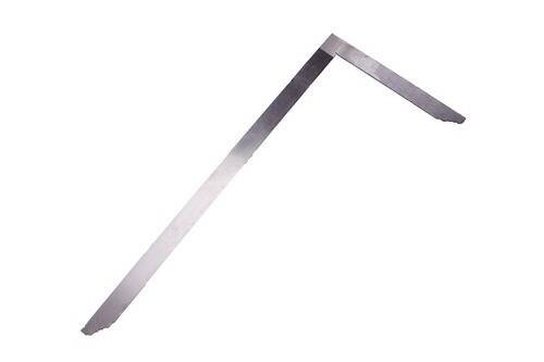 Ein metallwinkliges Quadrat, das im Bauwesen und in der Schreinerei zum Messen und Markieren von rechten Winkeln verwendet wird.