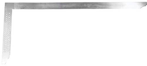 Ein mattiertes Glasregal, rechteckig mit abgerundeten Ecken, vor weißem Hintergrund.