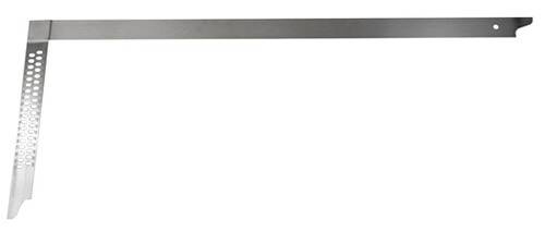 Ein langer, dünner Metallstab in horizontaler Position, möglicherweise als Messinstrument oder Teil einer größeren Struktur verwendet. Weißer Hintergrund.