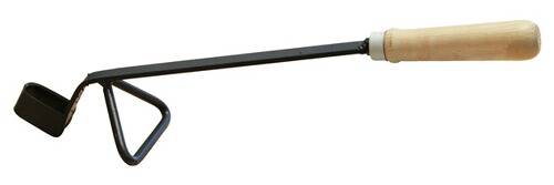 Ein langer, schlanker schwarzer Stab oder Balken, isoliert vor weißem Hintergrund, der lineare Form und Textur zeigt.