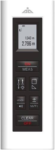 Ein digitales Messinstrument mit einem Bildschirm oben und verschiedenen Tasten darunter, einschließlich 