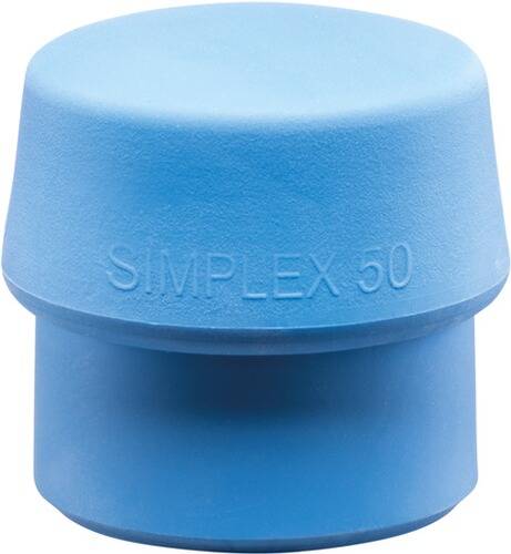 Blauer Kunststoffdeckel mit dem Aufdruck „SIMPLEX 50