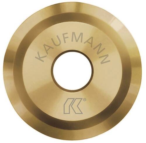Kreisförmige Goldplakette mit der Inschrift „KAUFMANN