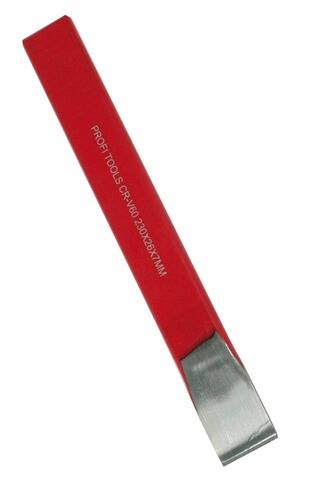 Ein roter Brecheisen mit dem Text „PROF TOOLS CR-V 60 230X16MM