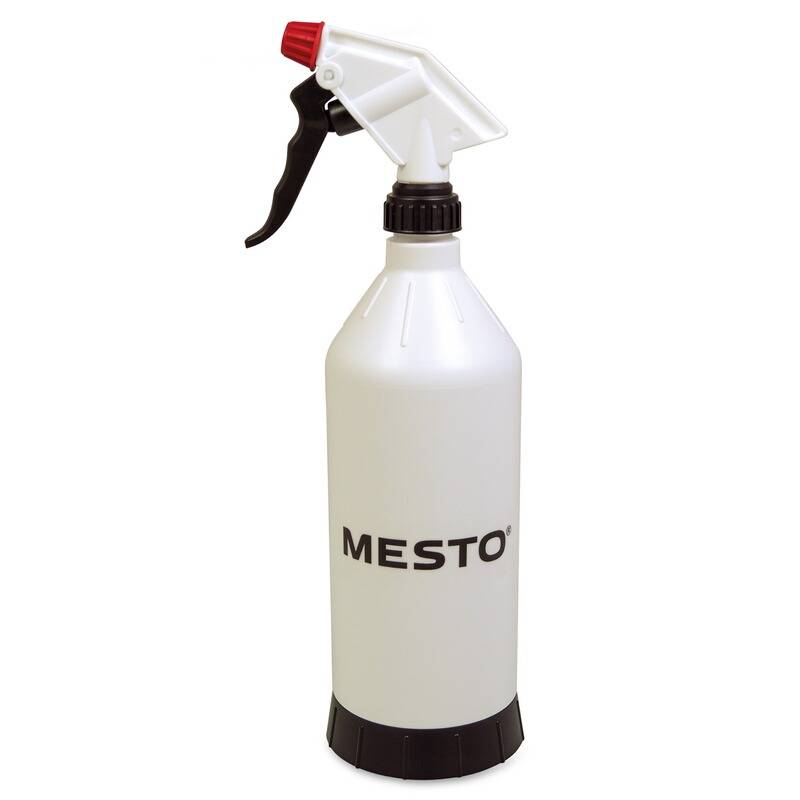 Eine weiße Sprühflasche mit der Aufschrift „MESTO