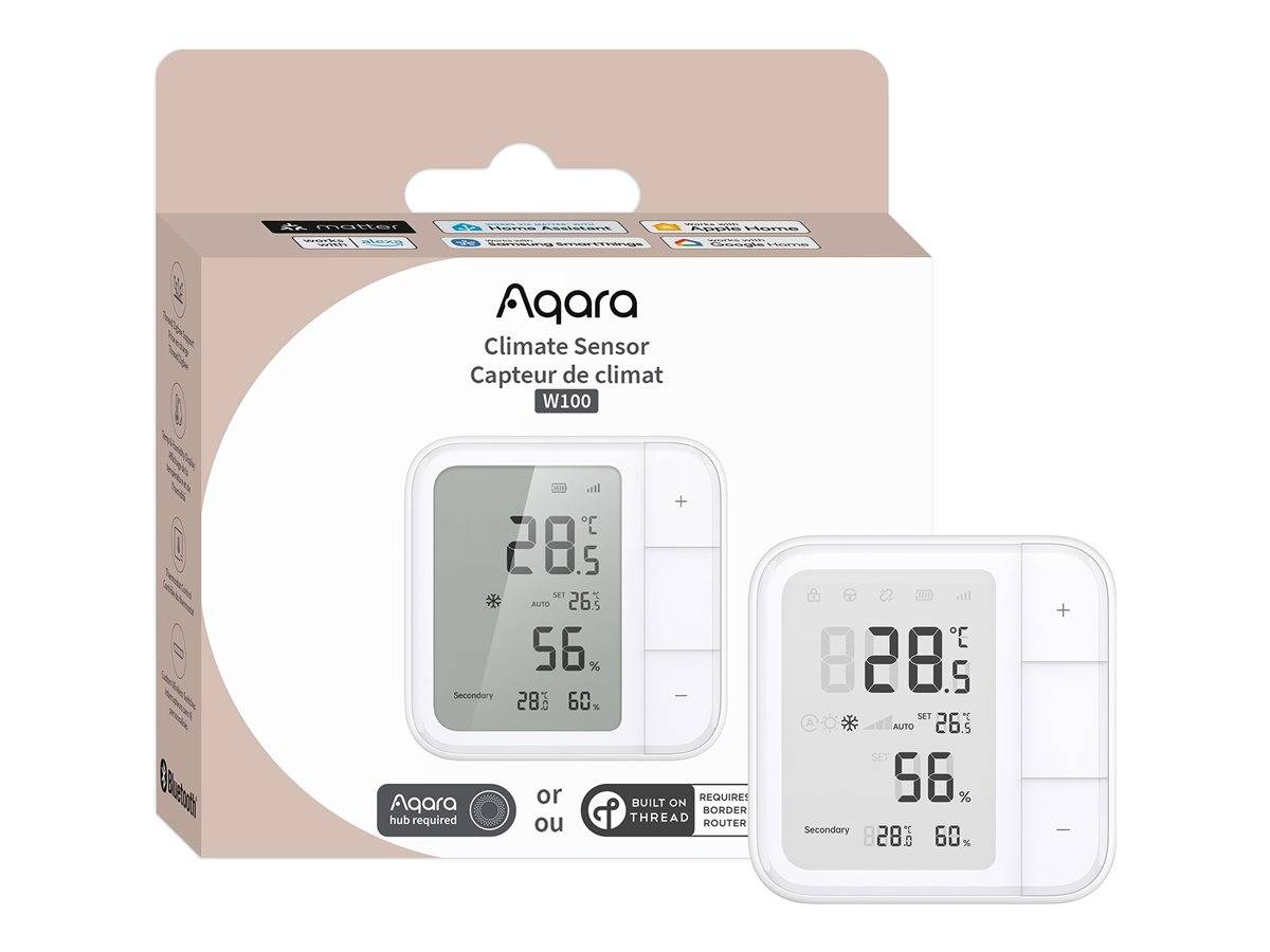 Aqara Climate Sensor W100Funkprotokolle: Thread, Bluetooth, Zigbee /