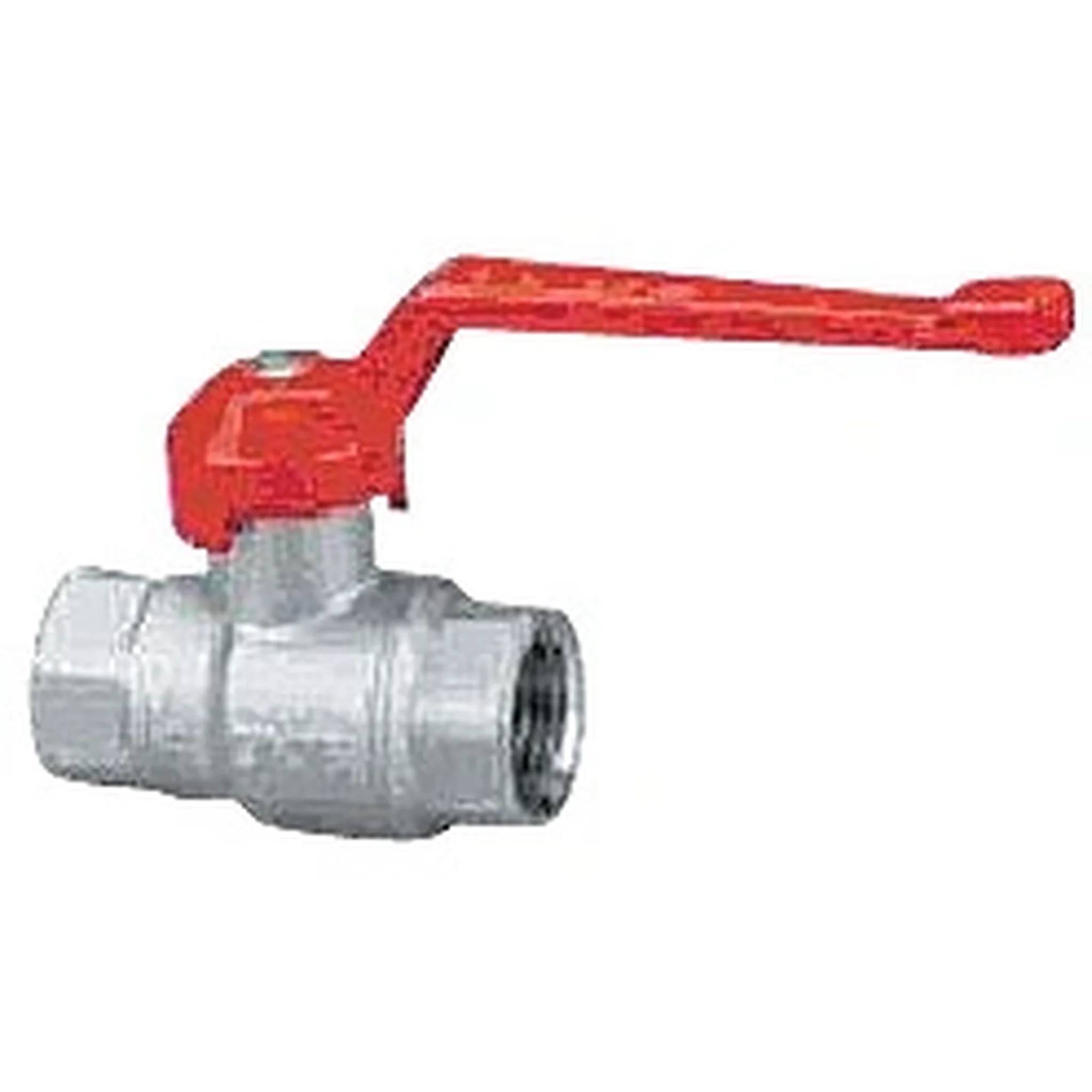 Herz Kugelhahn, m.Hebelgriff, PN40, DN40, Messing vernickelt, 6/4", Fig. 2100(05), 1 Stk.