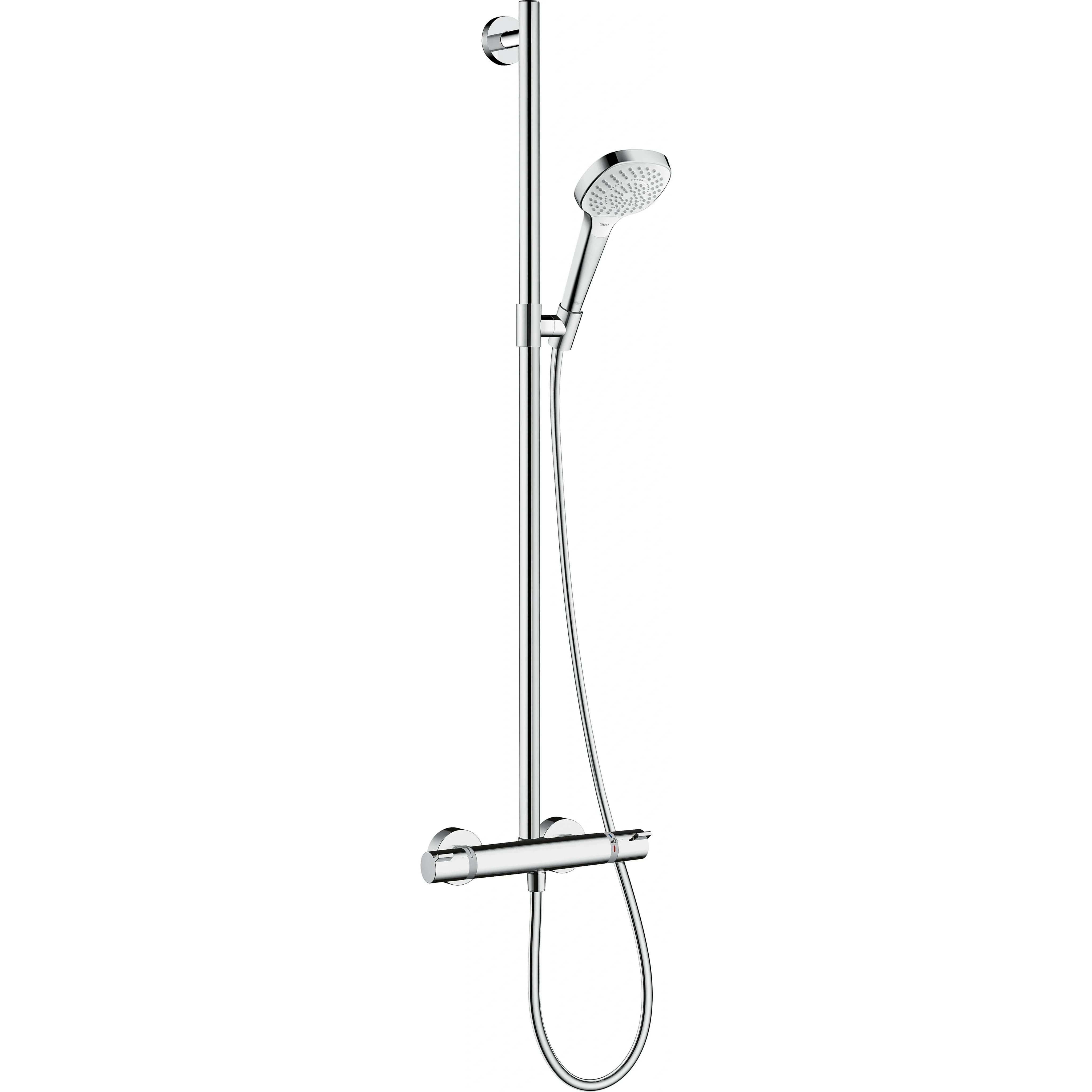 hansgrohe Croma Select E SemiPipe 110 Multi mit Thermostat, Weiß/Chrom, 1 Stk.
