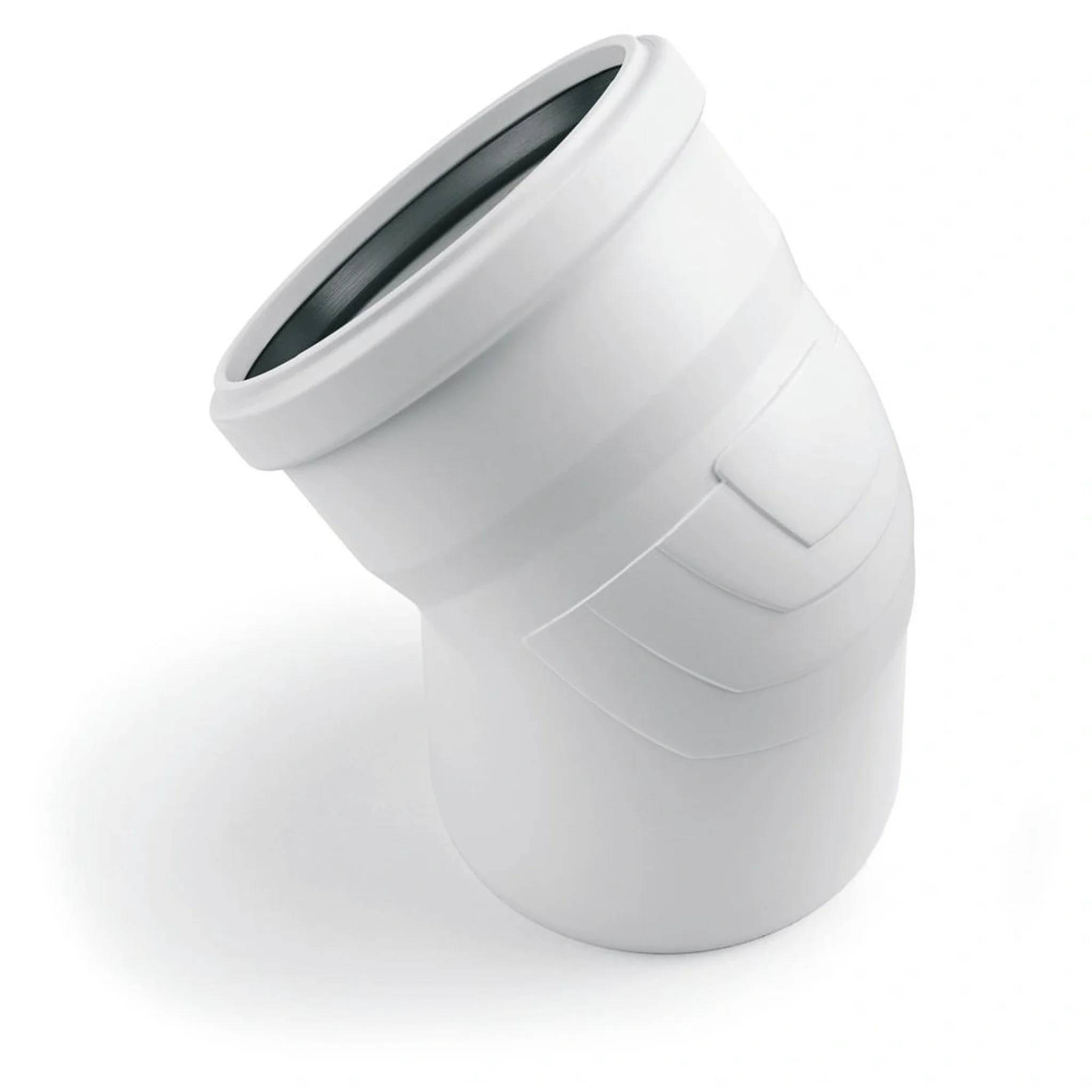 REHAU RAUPIANO PLUS Bogen DN 125, 15 Grad, wandverstärkt, 1 Stk.