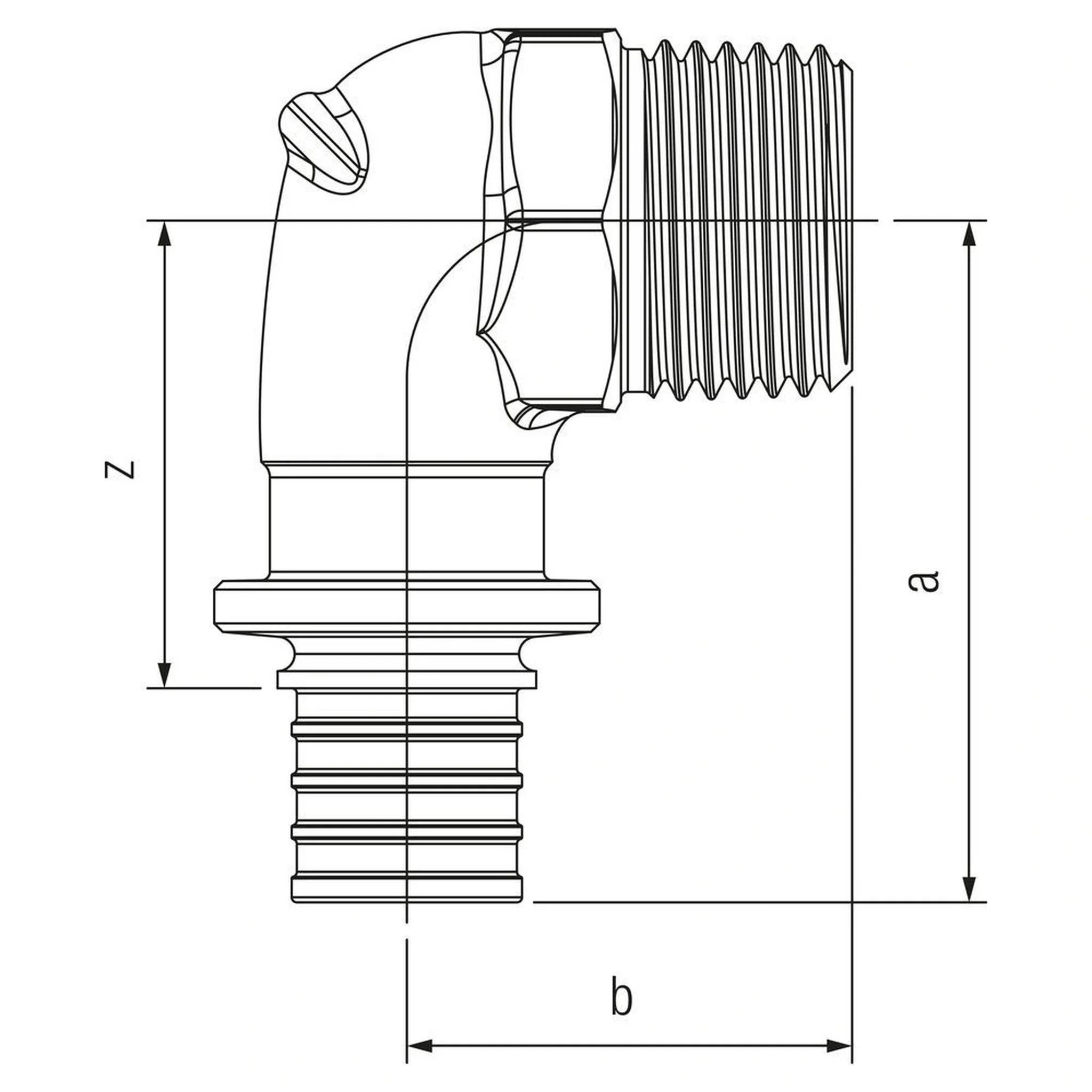 REHAU Winkelübergang, RAUTITAN RX+, 16, R 1/2, 1 Stk.