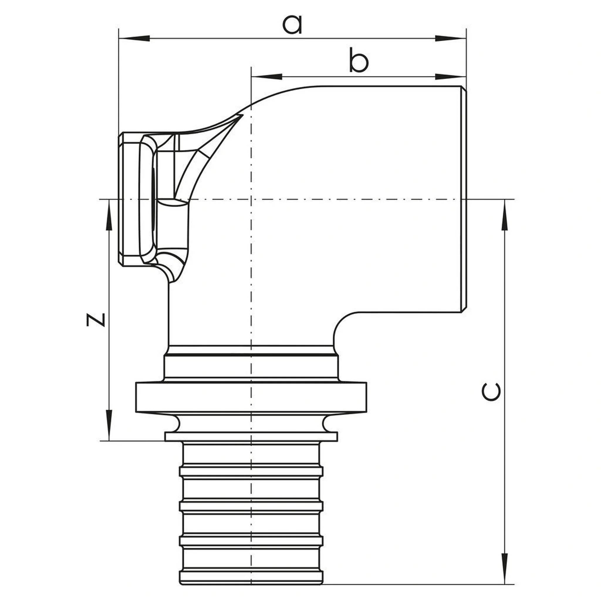 REHAU Wandwinkel, RAUTITAN RX+, 25, Rp 3/4, kurz, 1 Stk.